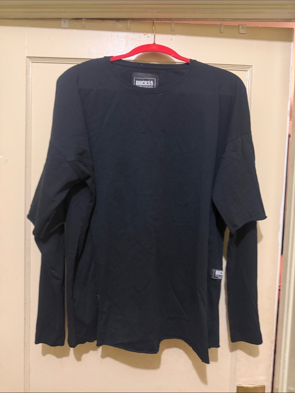 Black Long-Sleeve Crewneck Shirt
